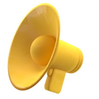 The megaphone for Pod cast or social media 3d render. png