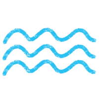 set of abstract blue waves shape illustration png