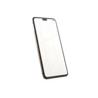 Smartphone mockup blank screen for app design template on transparent background png