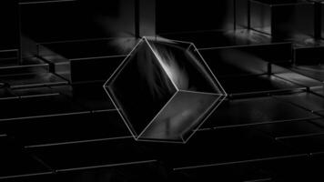 Abstract 3D Black Cube Background video