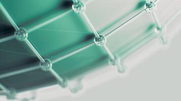3D Green Rotating Glass Loop video