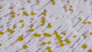 Abstract 3D Yellow Moving Dots Background video