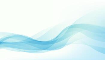 Abstract wave smooth blue background. vector