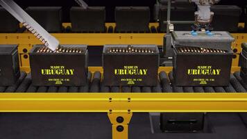 Artificial Intelligence Machines Filling the Ammo Box Made in Uruguay video
