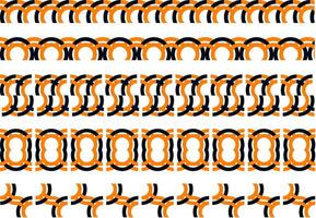 Seamless Pattern Borders in Abstract Curves vector