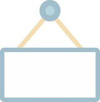 blank notice signboard board hanging on nail illustration. Fit for information announcement or advertisement. vector