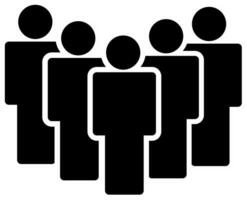 Group or team of people icon in flat design style. Persons symbol infographics website design, logo, app, UI isolated vector