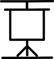 Blank white presentation board stand icon sign illustration. Fit for education message. vector