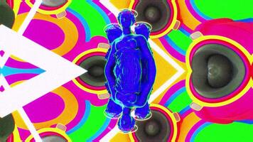 Three Graces Statue Psychedelic Vj Loop II video
