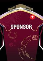 jersey sport design template vector