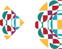 Abstract Colorful Geometric Elements vector
