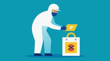 Chain of Custody A forensic professional sealed an evidence bag with a sticker indicating proper chain of custody protocols for DNA samples.. vector