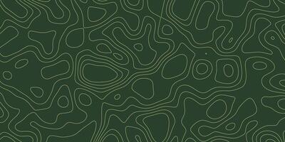Abstract topographic patterns display fluid lines and shapes on a deep green background vector