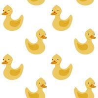 Cute yellow ducklings pattern on a white background perfect for various design projects vector
