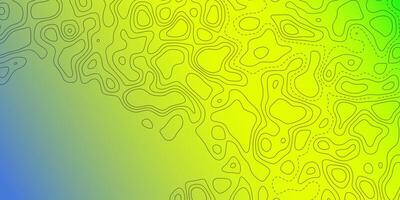 Contoured abstract design with vibrant green and blue color gradient vector