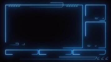 overlay frame technology light effect green screen background video