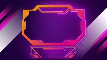 3D animation game technology neon light effect background video