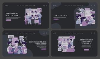AI education dashboard for teachers vector