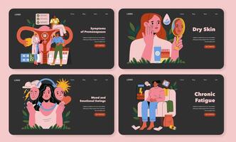 Illustration on women's health challenges vector