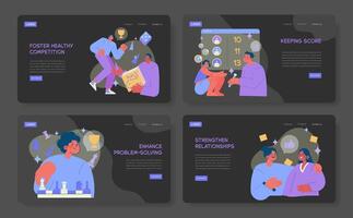 Engaging Game Night and Friendly Competition Illustration vector