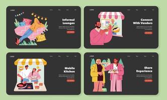 Illustrated Scenes of Relaxation and Social Interactions vector