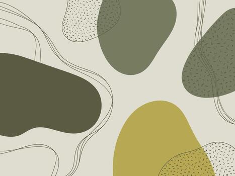 Abstract organic shapes with subtle textured patterns and flowing lines in muted earthy tones vector