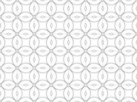 Seamless geometric pattern with quatrefoil and diamond shapes in black and white vector