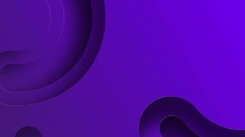 Abstract purple background featuring layered circular shapes creating depth and texture, ideal for design projects and digital applications with copy space video