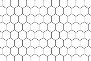 Seamless black hexagonal grid pattern on white background vector