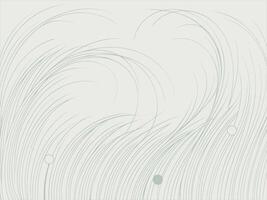 Abstract delicate green curved lines on a light gray background with subtle circles vector