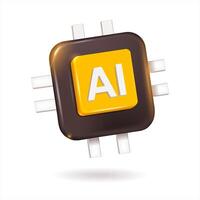 AI chip design illustration vector