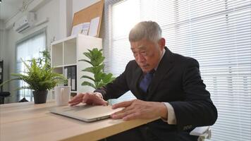 In a modern office, the boss is faced with bad news that an important project presented to the client has failed to be approved for investment video