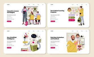 Interactive Learning Tools and Personalized Education vector
