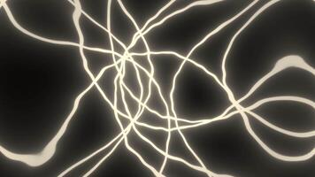 Glowing intertwined lines creating dynamic patterns on black background video