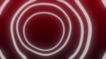 Red concentric circles breaking apart with white cracks video