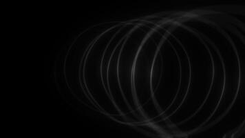 glühend Ringe expandieren und Erstellen ein Tunnel bewirken auf schwarz Hintergrund video