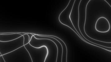 White lines flowing on black background video