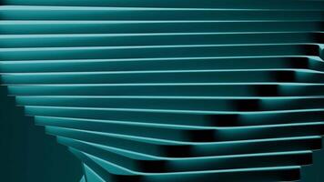 Turquoise abstract rotating helix shape morphing video