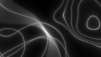 Abstract glowing lines moving on black background video