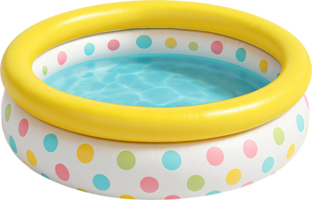 A yellow and pink polka dot pool with a yellow and pink polka dot pattern png