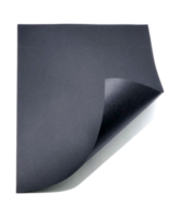 Black paper with curved corners on transparent background file png