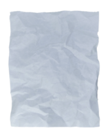 White crumpled paper on transparent background file png