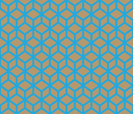 Brown geomatrical cubes with on grey background seamless pattern