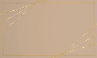 Abstract background low poly golden lines with beige colour background, empty blank space vector