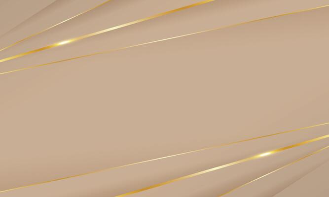 Abstract beige background with diagonal low poly golden lines