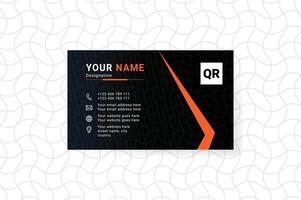 Modern Business Card Design with QR Code vector