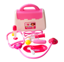 A set of mini medical appliances in toy for kids isolated with clipping path in file format png