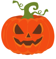 Scary pumpkin with glowing face png
