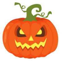 Scary pumpkin with glowing face. Perfect for Halloween decorations party png
