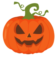 Scary pumpkin with glowing face. Perfect for Halloween png